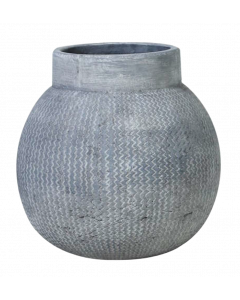 Urna rund cement grå liten 24x24H cm
