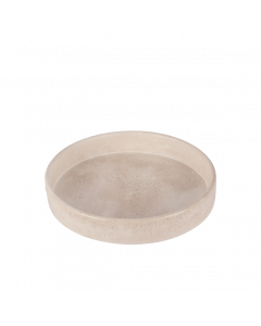 Keramikfat beige Ø18x4H cm