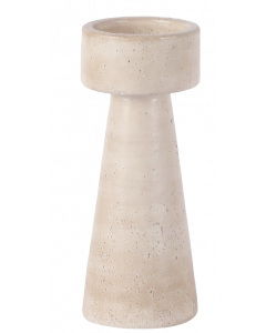 Ljushållare beige blockljus 10x25H cm