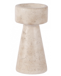Ljushållare beige blockljus 10x20Hcm