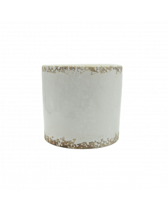 Kruka beige/melerad 15x15H cm