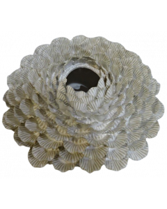 Keramikblomma vit 43x18H cm