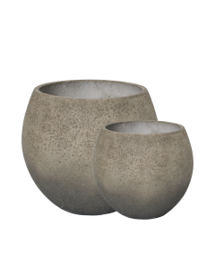 Kruka s/2 rundad svart18.5X18.5X16H