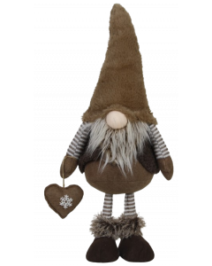 Tomte beige/brun stående 60H cm