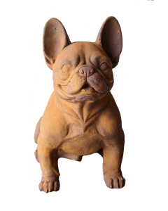 Hund Fransk Bulldog fiber rost 26x38x43H cm