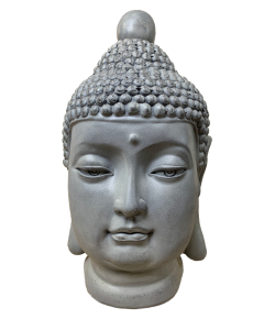 Buddha huvud grå 27x47H cm