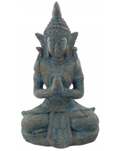 Buddha skräddarställning blå/koppar 39x27x66H cm
