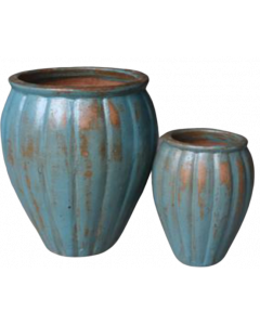 Kruka s/2 keramik blå/antik 56x68H cm